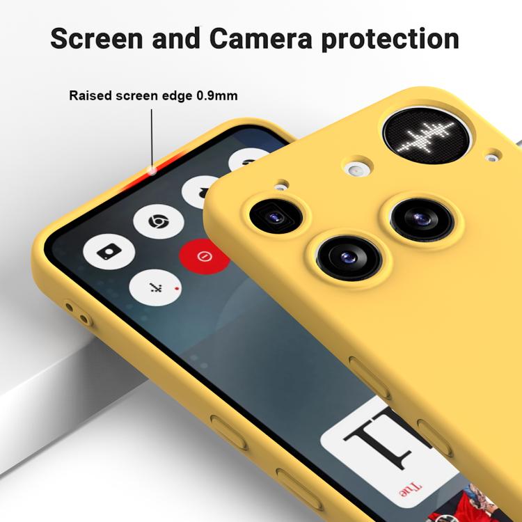 For Nothing Phone 3 Solid Color Liquid Silicone Dropproof Full Coverage Phone Case