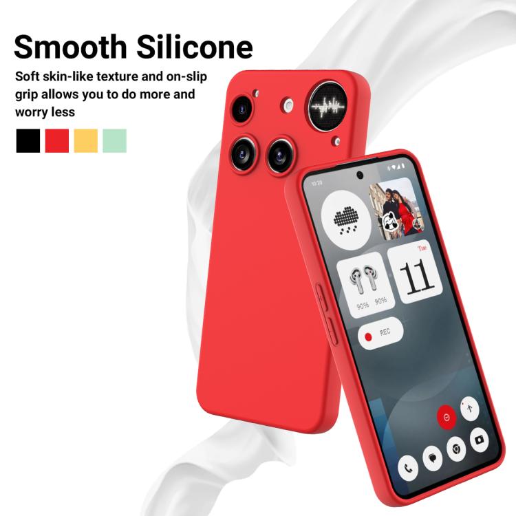For Nothing Phone 3 Solid Color Liquid Silicone Dropproof Full Coverage Phone Case