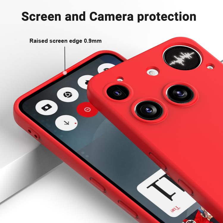 For Nothing Phone 3 Solid Color Liquid Silicone Dropproof Full Coverage Phone Case