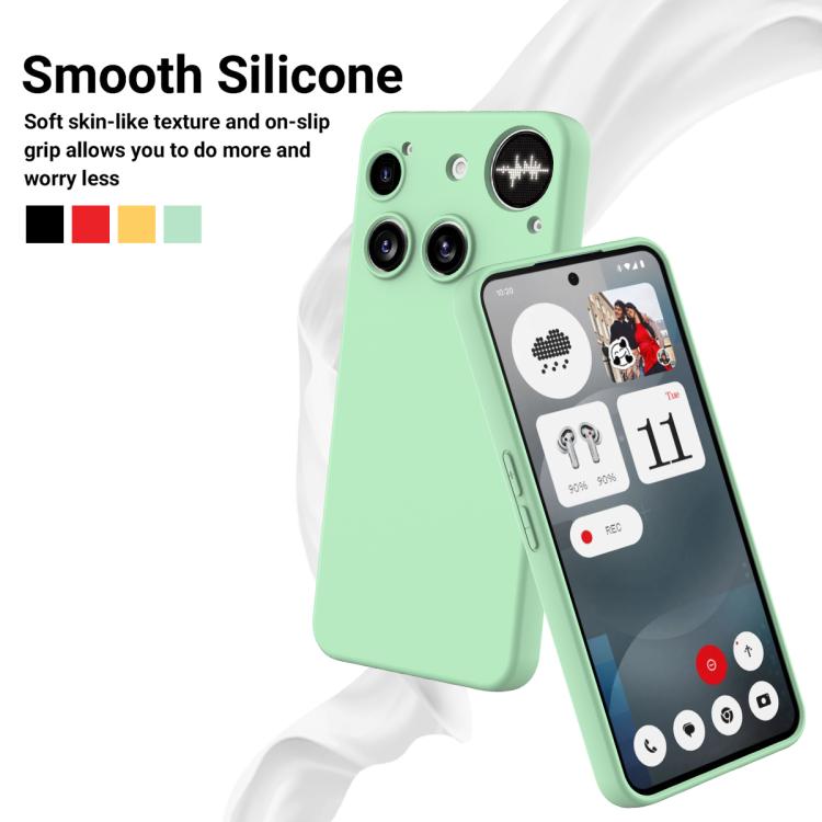 For Nothing Phone 3 Solid Color Liquid Silicone Dropproof Full Coverage Phone Case