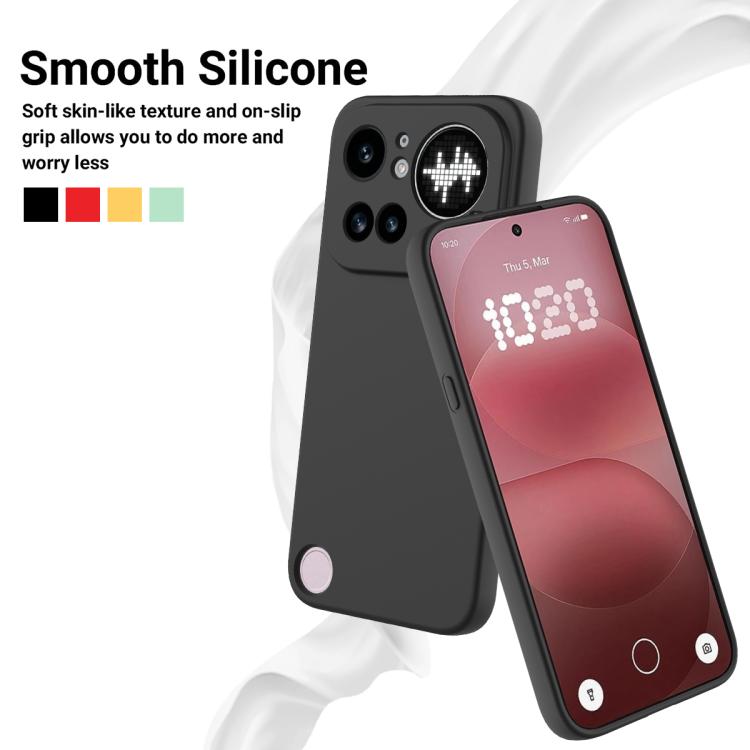 For Nothing Phone 4a Pro Solid Color Liquid Silicone Dropproof Full Coverage Phone Case