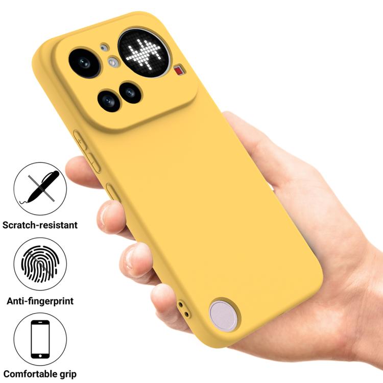 For Nothing Phone 4a Pro Solid Color Liquid Silicone Dropproof Full Coverage Phone Case
