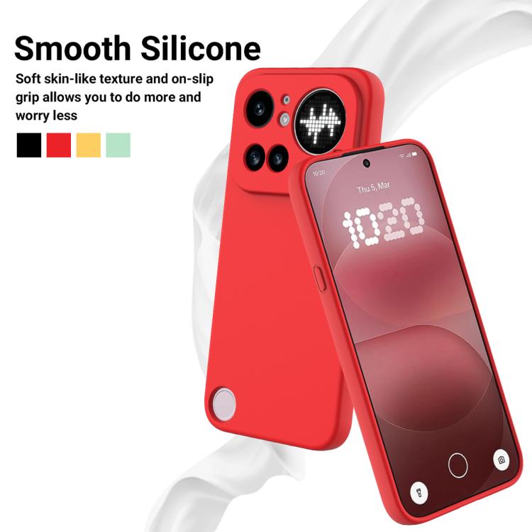 For Nothing Phone 4a Pro Solid Color Liquid Silicone Dropproof Full Coverage Phone Case