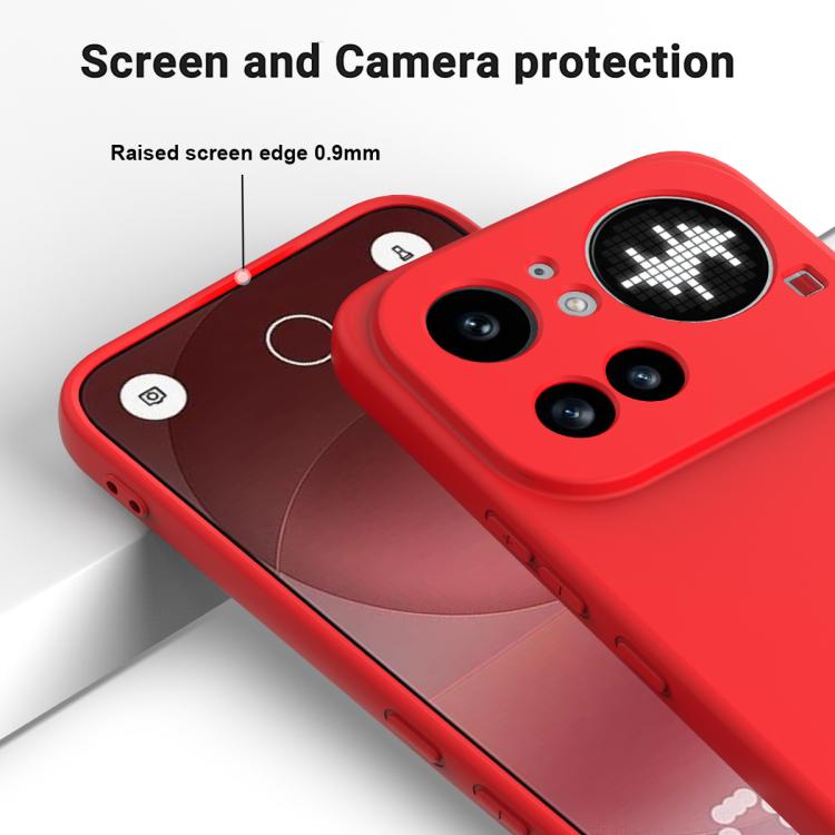 For Nothing Phone 4a Pro Solid Color Liquid Silicone Dropproof Full Coverage Phone Case
