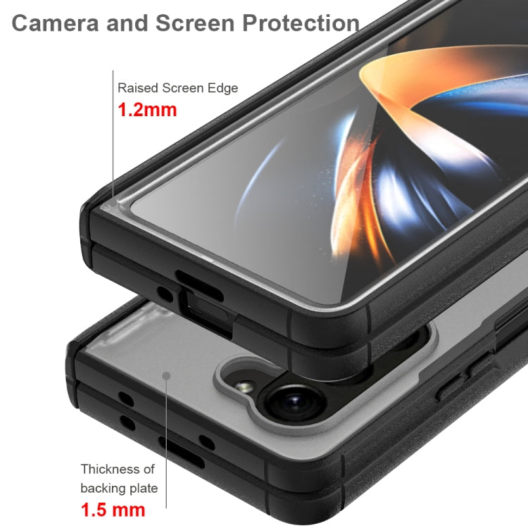For Samsung Galaxy Z Fold5 Frosted PC+TPU Folding Phone Case with Hinge
