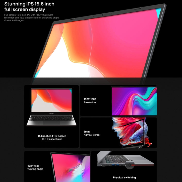 CHUWI CoreBook XPro 15.6 inch Laptop, 16GB+512GB, Windows 11 Intel 12th Gen Core i5-1235U Deca Core