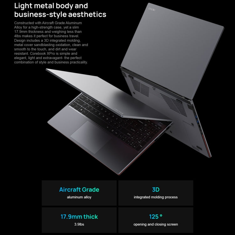CHUWI CoreBook XPro 15.6 inch Laptop, 16GB+512GB, Windows 11 Intel 12th Gen Core i5-1235U Deca Core