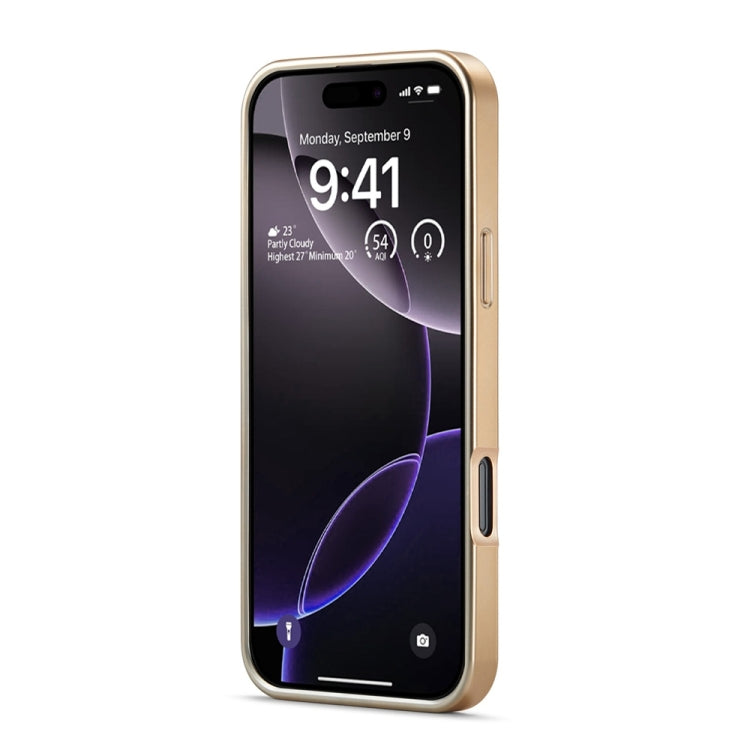 For iPhone 16 Pro Fierre Shann Python Texture Electroplating PU Phone Case