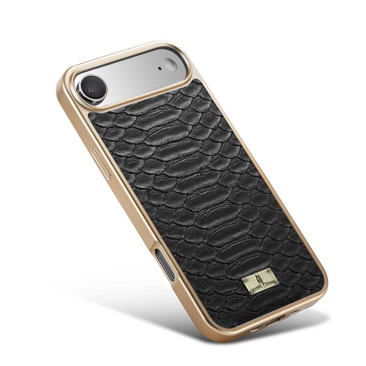 For iPhone Air Fierre Shann Python Texture Electroplating PU Phone Case