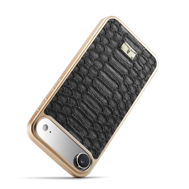 For iPhone Air Fierre Shann Python Texture Electroplating PU Phone Case