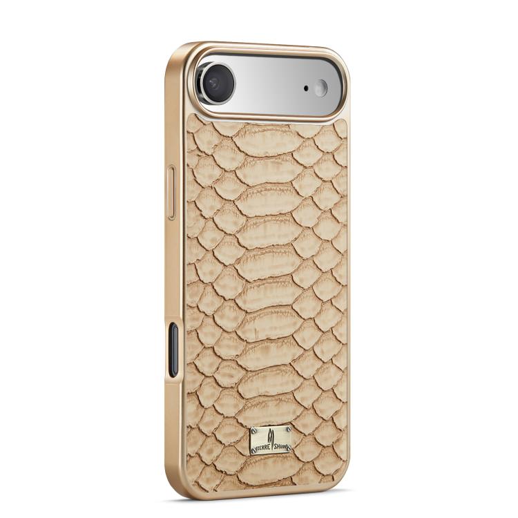 For iPhone Air Fierre Shann Python Texture Electroplating PU Phone Case