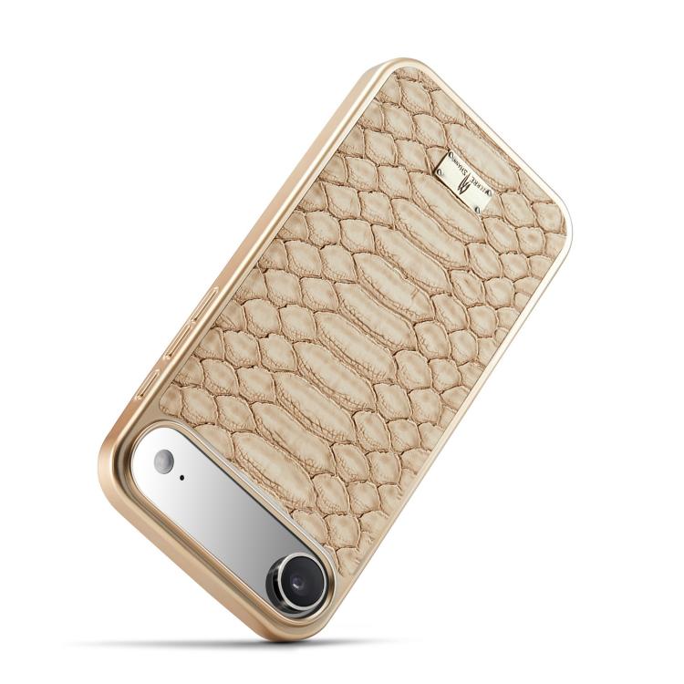 For iPhone Air Fierre Shann Python Texture Electroplating PU Phone Case