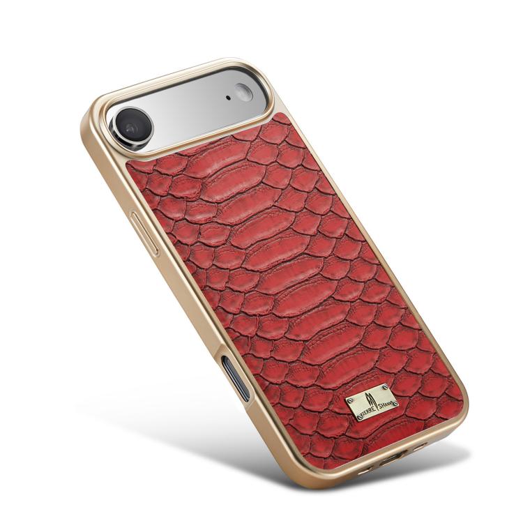 For iPhone Air Fierre Shann Python Texture Electroplating PU Phone Case