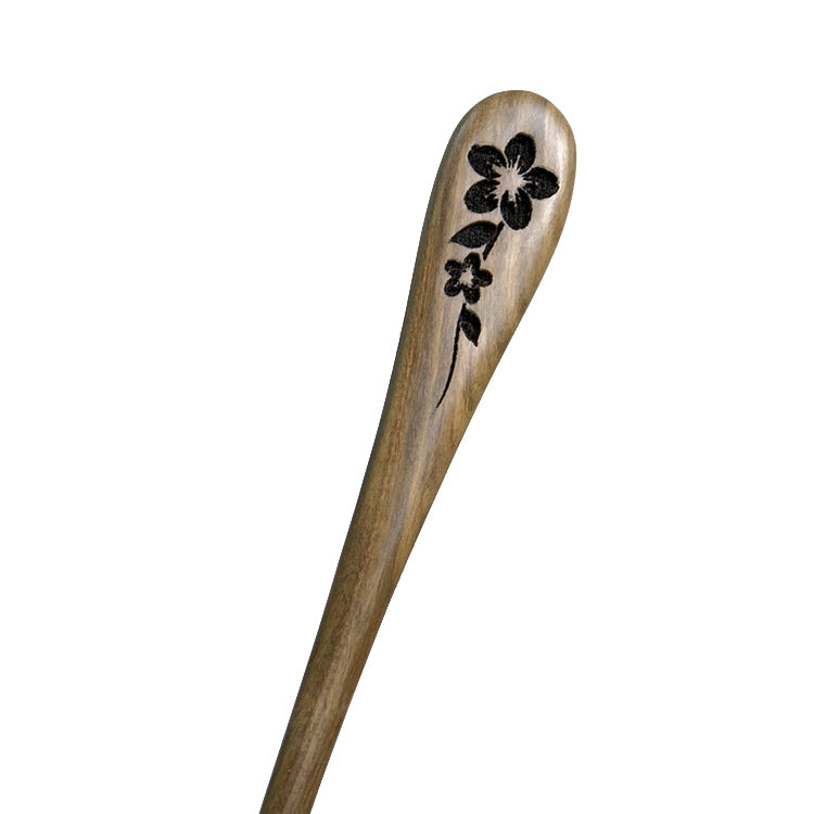 Classical Sandalwood Hairpin Hair Ornaments with Gift Box, Gift Box Random Color Delivery(Ancient Style Plum Verawood)