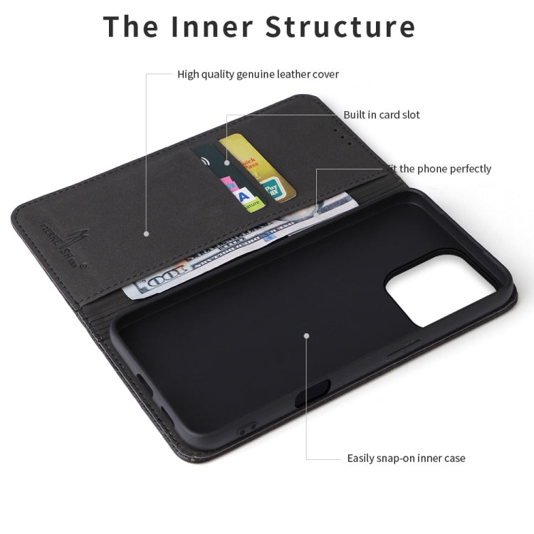 For iPhone 16 Pro Max Fierre Shann Crocodile Texture Magnetic Genuine Leather Phone Case