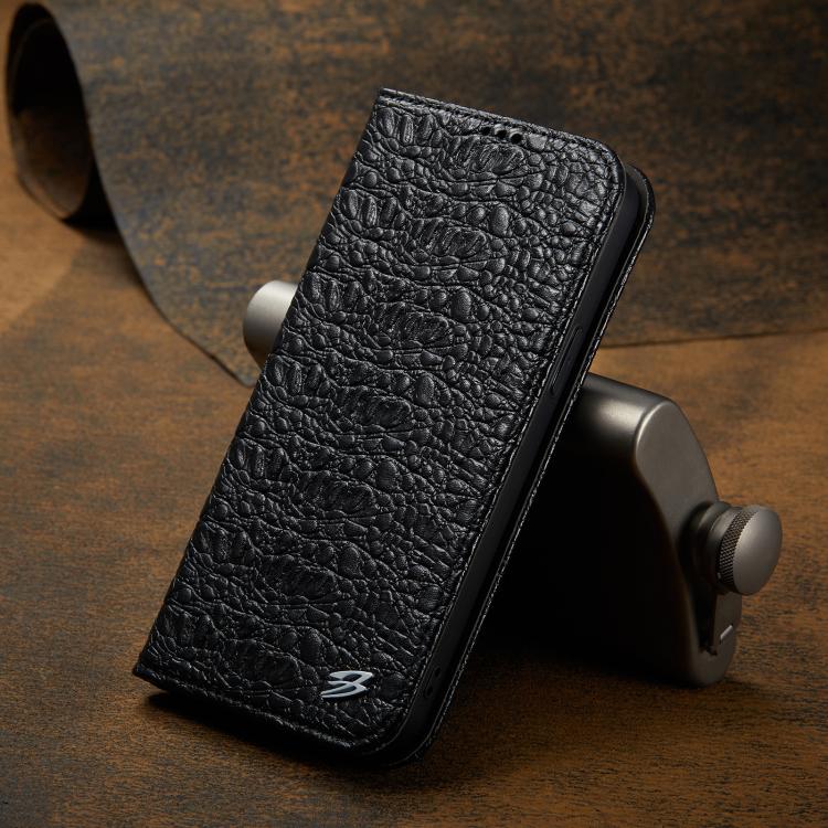 For iPhone 17e / 16e Fierre Shann Crocodile Texture Magnetic Genuine Leather Phone Case