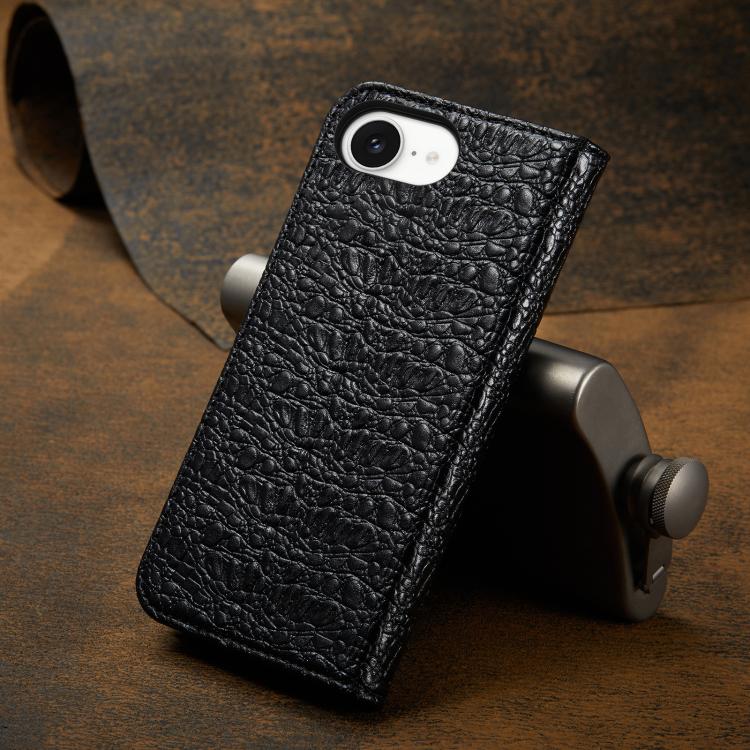 For iPhone 17e / 16e Fierre Shann Crocodile Texture Magnetic Genuine Leather Phone Case