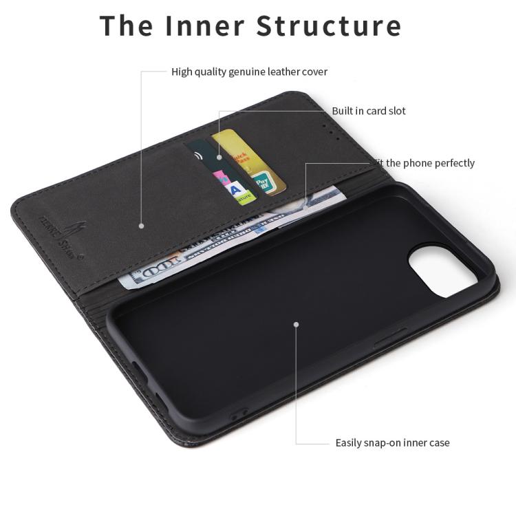 For iPhone 17e / 16e Fierre Shann Crocodile Texture Magnetic Genuine Leather Phone Case