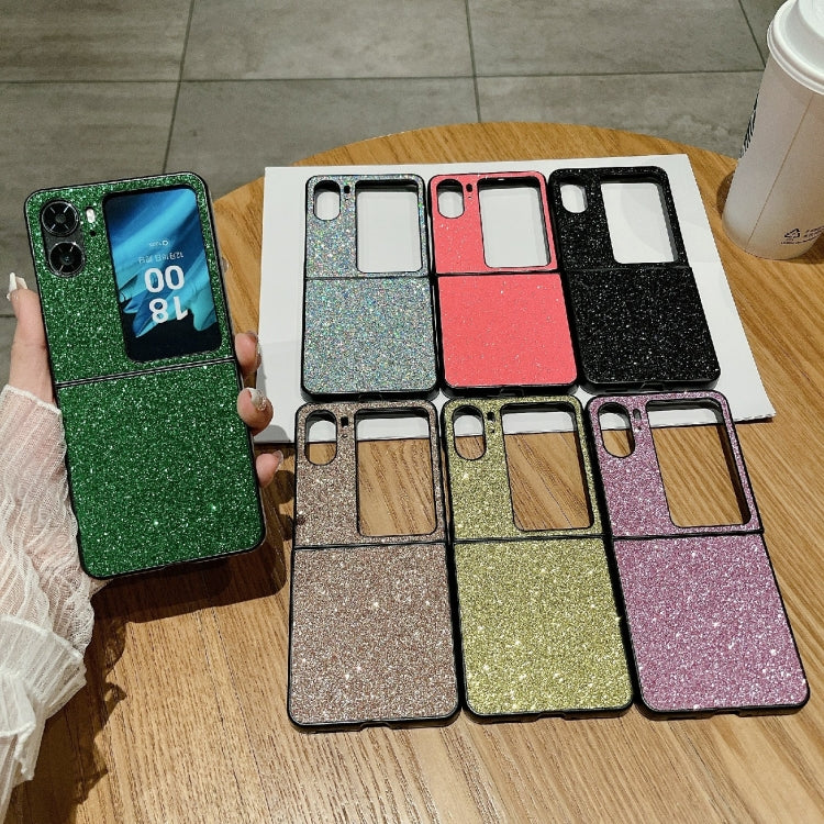 For OPPO Find N2 Flip Gradient Color Glitter Shockproof Protective Phone Case