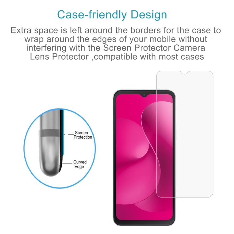 For T-Mobile REVVL 8 5G 10pcs 0.26mm 9H 2.5D Tempered Glass Film