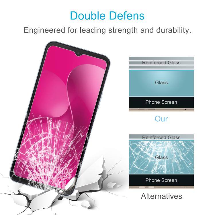 For T-Mobile REVVL 8 5G 10pcs 0.26mm 9H 2.5D Tempered Glass Film