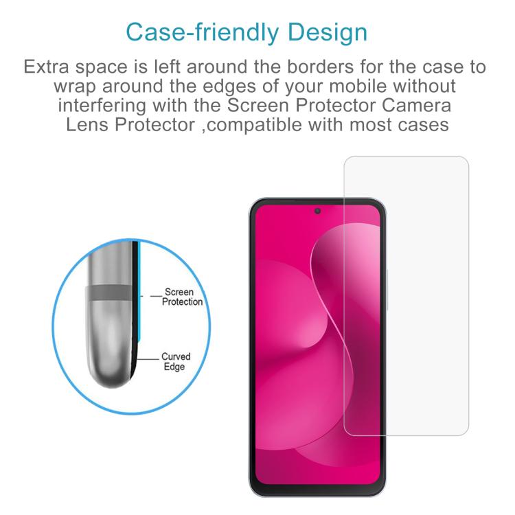For T-Mobile REVVL 8 Pro 5G 10pcs 0.26mm 9H 2.5D Tempered Glass Film