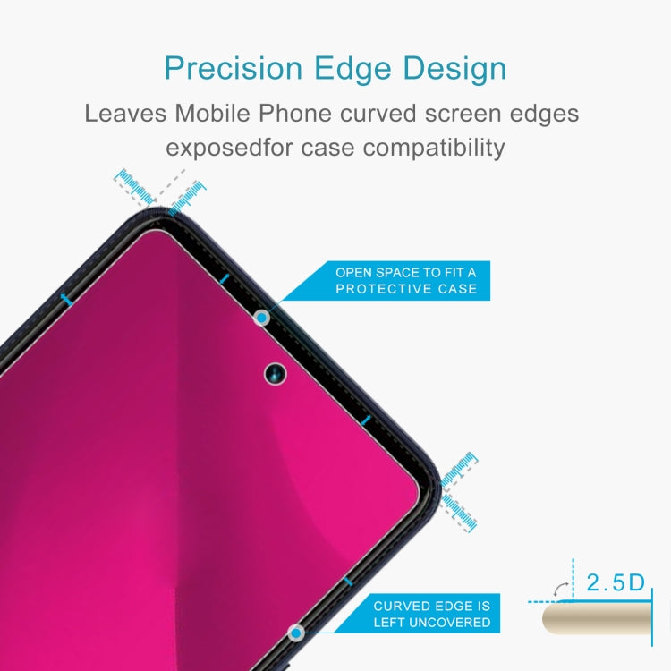 For T-Mobile Revvl 7 Pro 5G 50pcs 0.26mm 9H 2.5D Tempered Glass Film