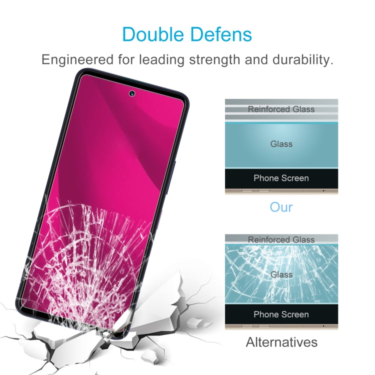 For T-Mobile Revvl 7 Pro 5G 50pcs 0.26mm 9H 2.5D Tempered Glass Film