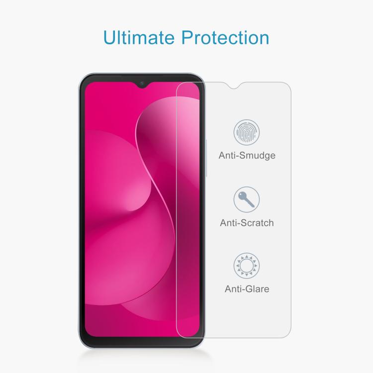For T-Mobile REVVL 8 5G 50pcs 0.26mm 9H 2.5D Tempered Glass Film