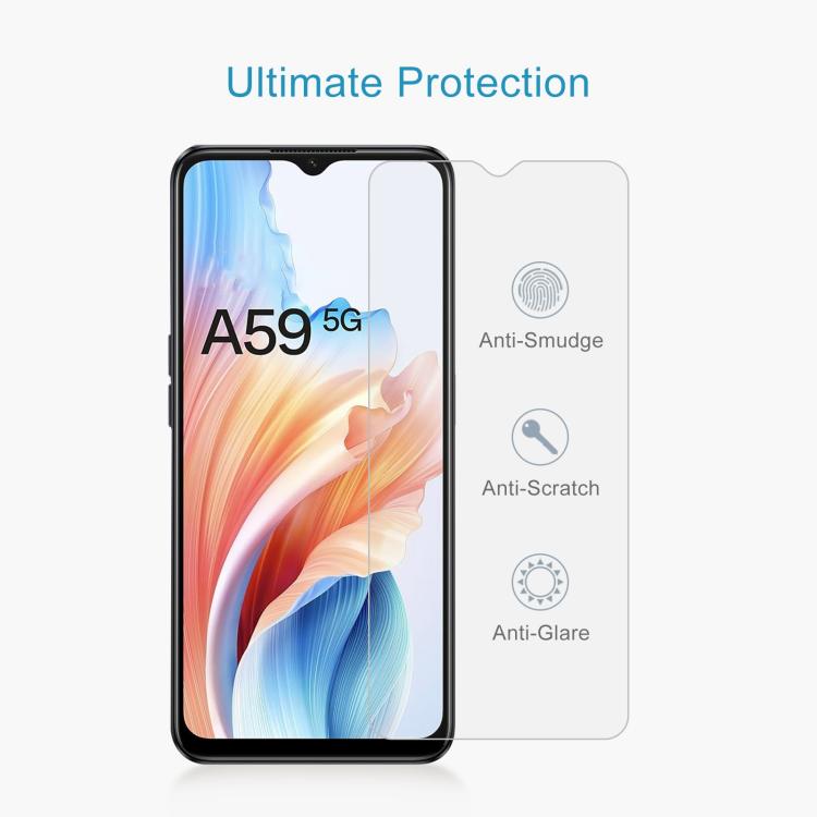 For OPPO A59 5G 10pcs 0.26mm 9H 2.5D Tempered Glass Film