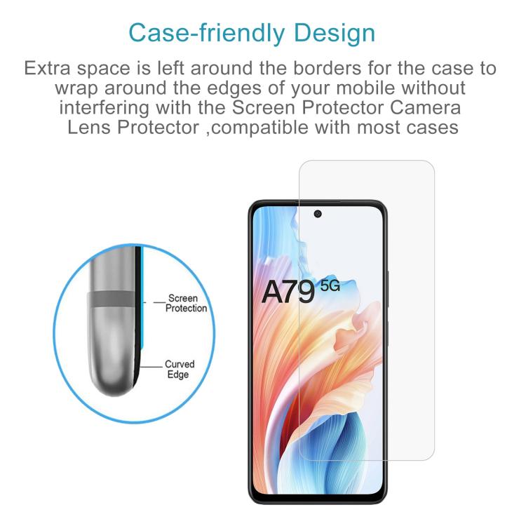 For OPPO A79 5G 10pcs 0.26mm 9H 2.5D Tempered Glass Film