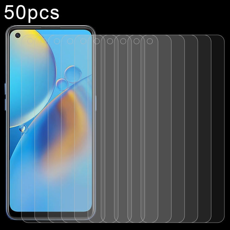 For OPPO A74 4G 50pcs 0.26mm 9H 2.5D Tempered Glass Film