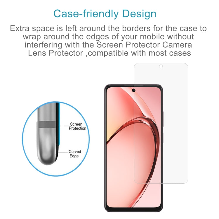 For OPPO A80 5G / A3 5G India / 4G / A3x 4G 50pcs 0.26mm 9H 2.5D Tempered Glass Film