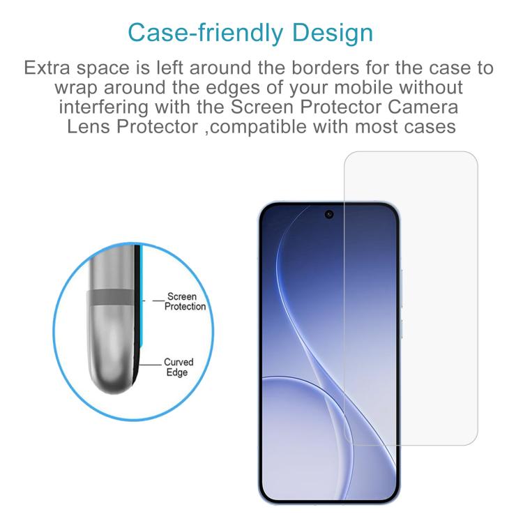 For OPPO Reno 15c 5G 50pcs 0.26mm 9H 2.5D Tempered Glass Film