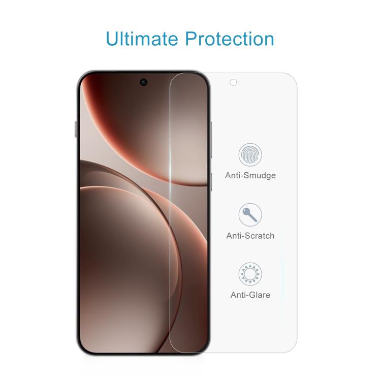 For OPPO Find X9s 50pcs 0.26mm 9H 2.5D Tempered Glass Film