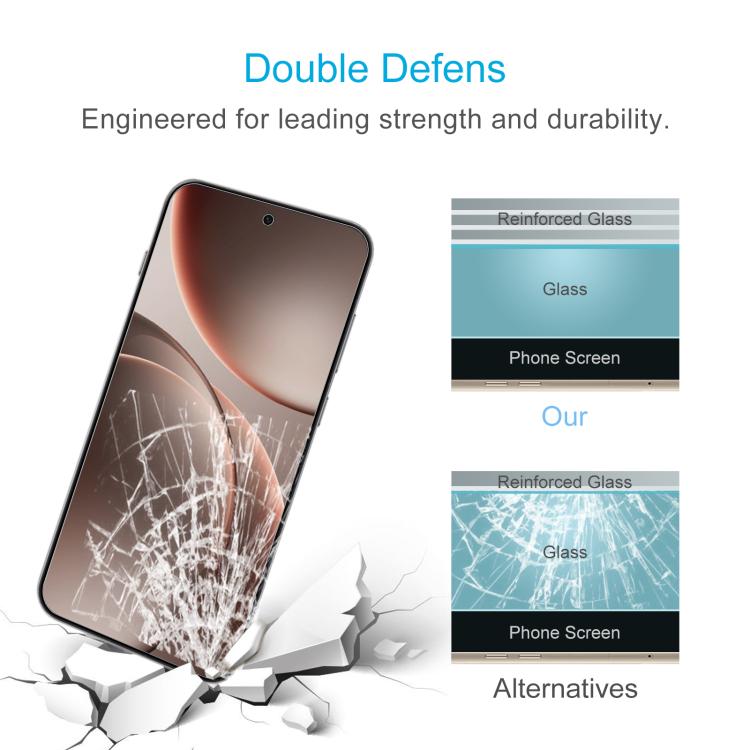 For OPPO Find X9s 50pcs 0.26mm 9H 2.5D Tempered Glass Film