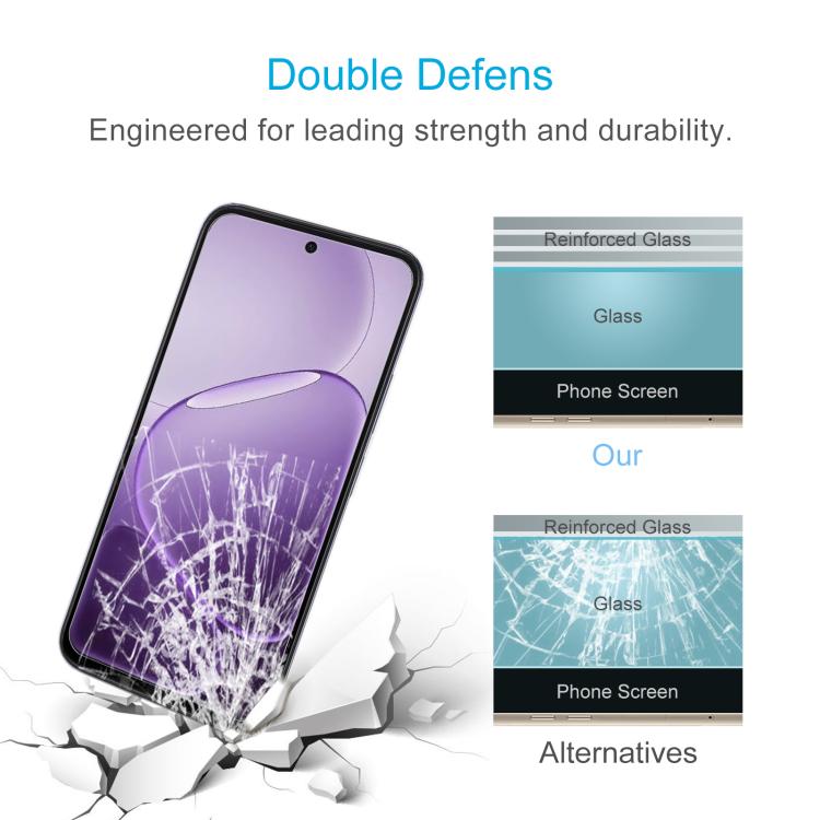 For OPPO K14x 5G 50pcs 0.26mm 9H 2.5D Tempered Glass Film