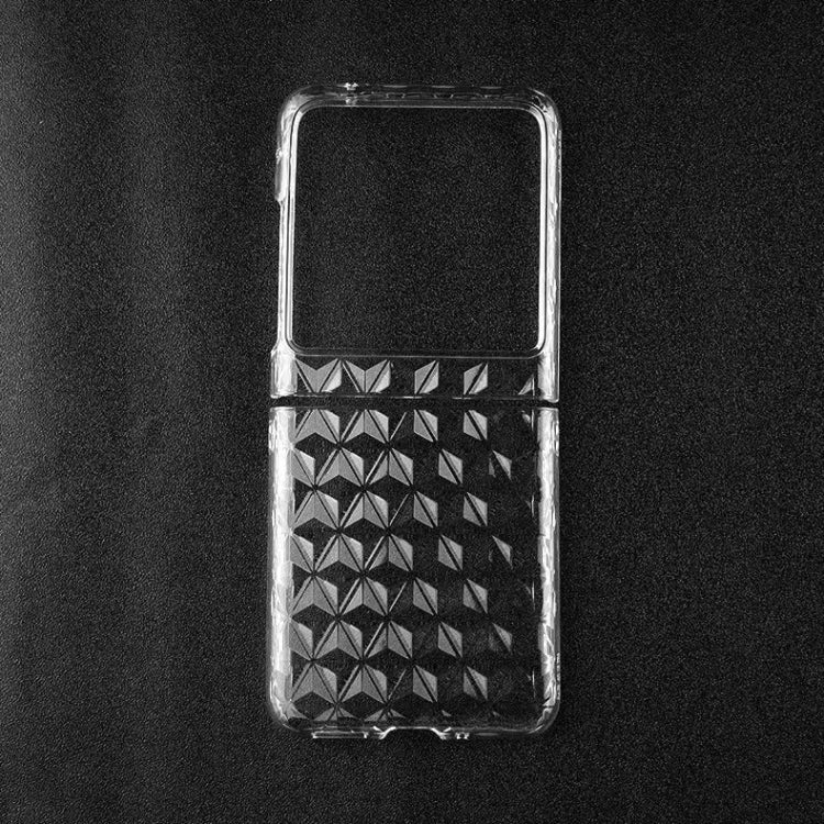 For Motorola Razr 40 Ultra Transparent Diamond Texture PC Phone Case