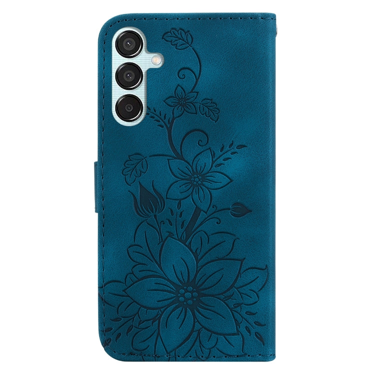 For Samsung Galaxy M15/F15 Lily Embossed Leather Phone Case