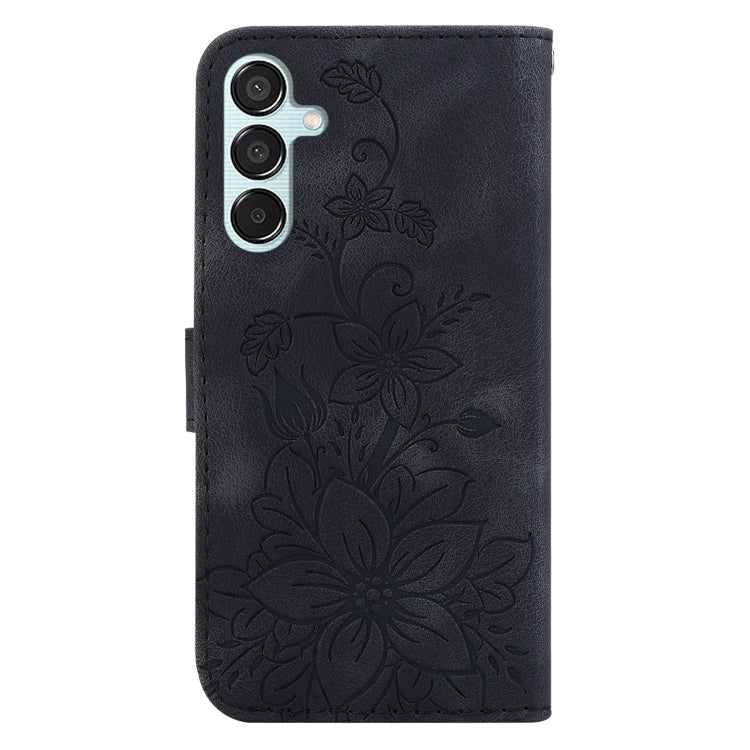 For Samsung Galaxy M15/F15 Lily Embossed Leather Phone Case