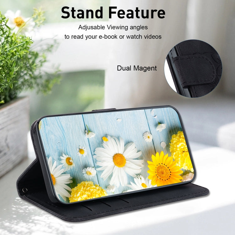 For Samsung Galaxy M15/F15 Lily Embossed Leather Phone Case