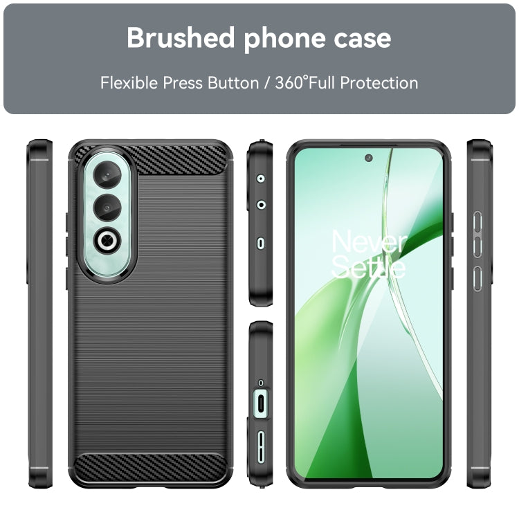 For OPPO K12 5G Carbon Fiber Brushed Texture TPU Phone Case