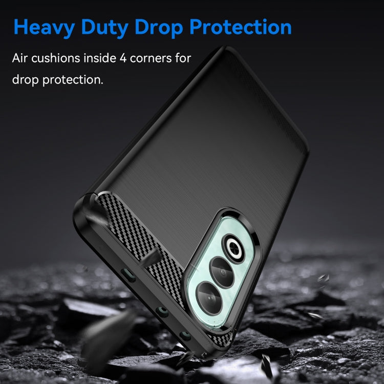 For OPPO K12 5G Carbon Fiber Brushed Texture TPU Phone Case