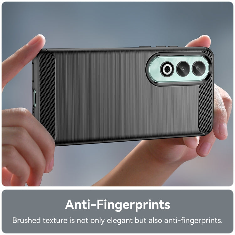 For OPPO K12 5G Carbon Fiber Brushed Texture TPU Phone Case