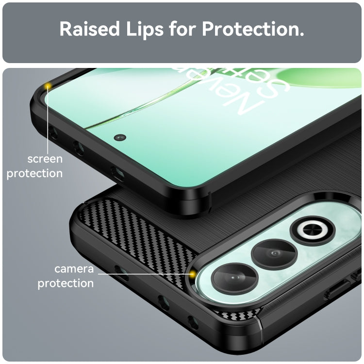 For OPPO K12 5G Carbon Fiber Brushed Texture TPU Phone Case