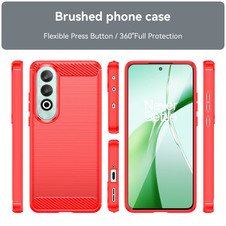 For OPPO K12 5G Carbon Fiber Brushed Texture TPU Phone Case