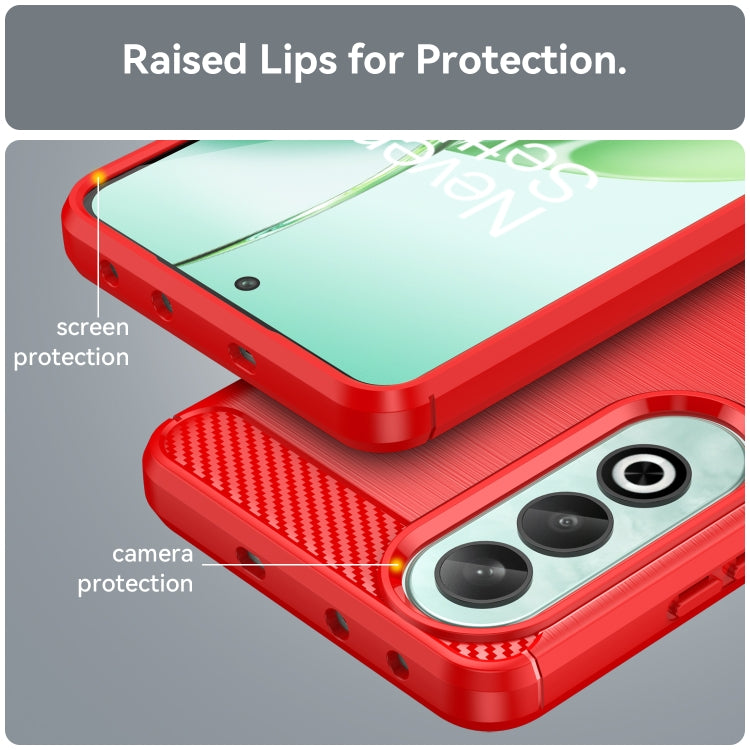 For OPPO K12 5G Carbon Fiber Brushed Texture TPU Phone Case