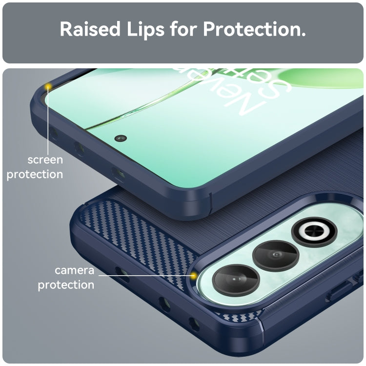For OPPO K12 5G Carbon Fiber Brushed Texture TPU Phone Case