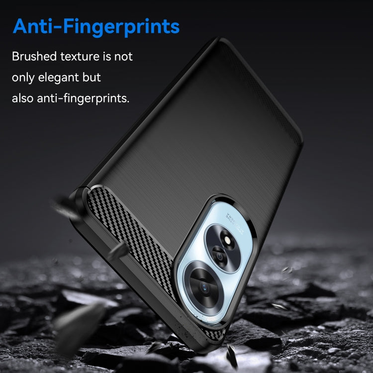 For OPPO A60 Carbon Fiber Brushed Texture TPU Phone Case