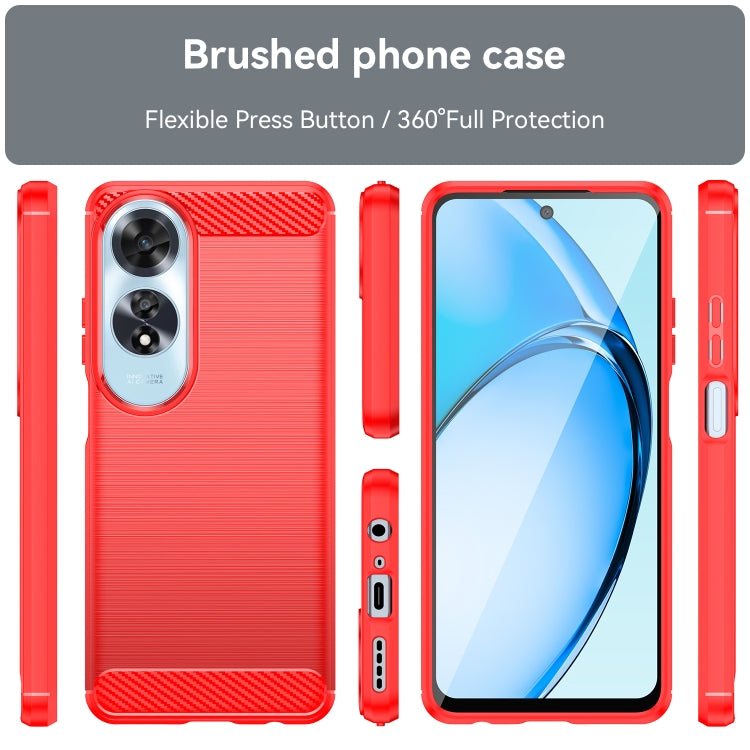 For OPPO A60 Carbon Fiber Brushed Texture TPU Phone Case